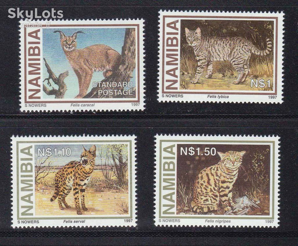 Фауна . Намибия 1997 г MNH - кошки - фото фото фото 0
