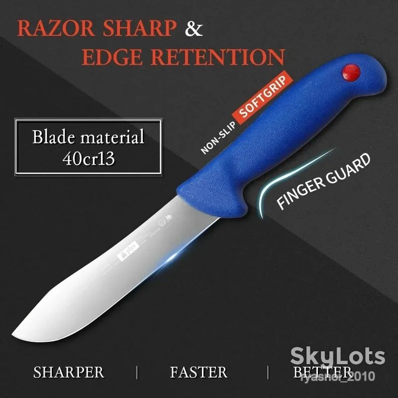 Plys TZHX065 D6, Plastic blue, 40Cr13 Satin, Kitchen Knife, Fixed - фото фото фото 14