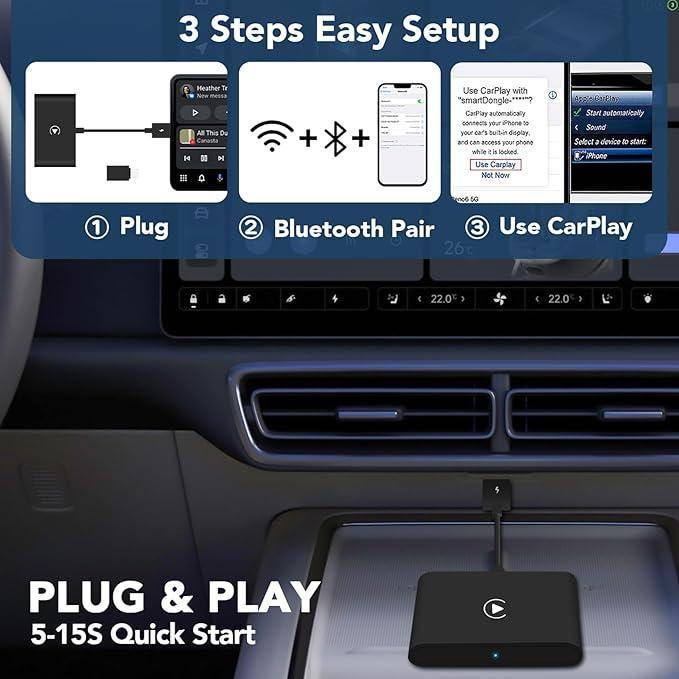 Беспроводной адаптер Carplay Apple Carplay Преобразование проводного в беспроводной ключ - фото фото фото 1