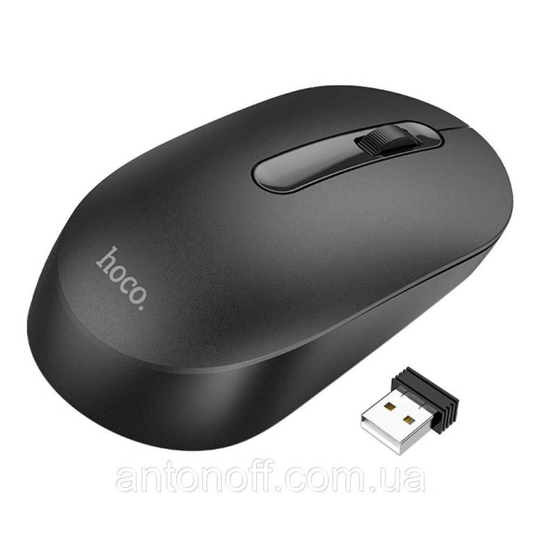 Бездротова мишка Hoco GM14 Wireless Mouse 2.4G Чорний - фото фото фото 2