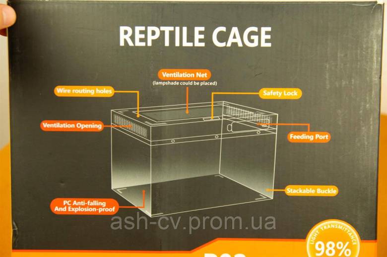 Тераріум, 30х18х22 см, Reptile Cage - фото фото фото 3