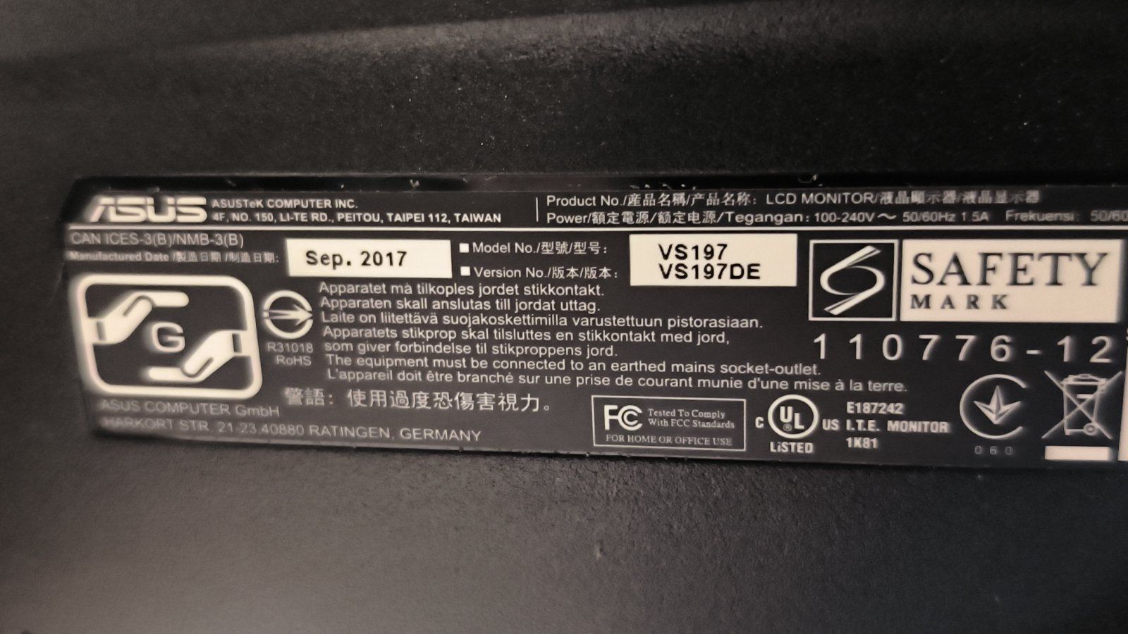 Монiтори ASUS VS197 - фото фото фото 4