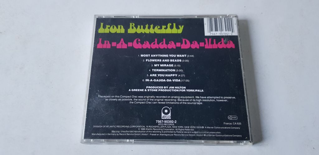 Iron Butterfly In-A-Gadda-Da-Vida CD фірмовий - фото фото фото 1