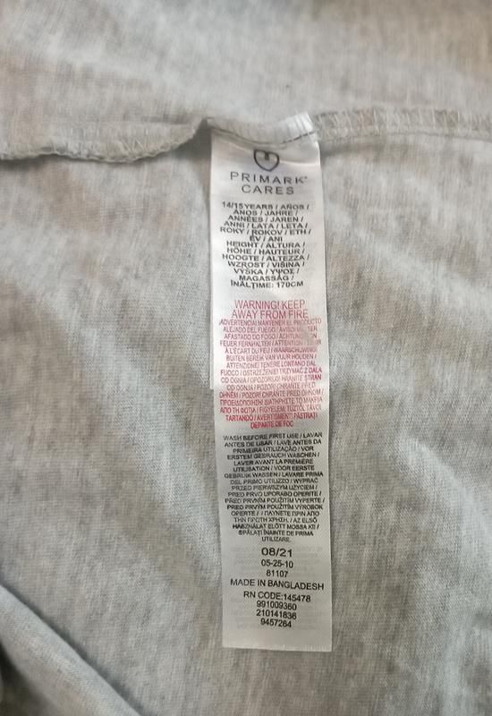 Світло-сірий реглан лонгслив primark на хлопчика 14-15 років - фото фото фото 3