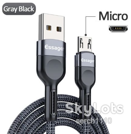 Essager Micro USB Nylon кабель быстрой зарядки 5V/2.4A 1 м - фото фото фото 4