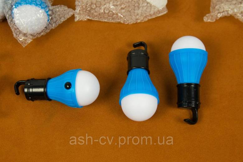 LED ліхтар у формі лампочки Camping Light Bulb Blue (3хAAA) - фото фото фото 1