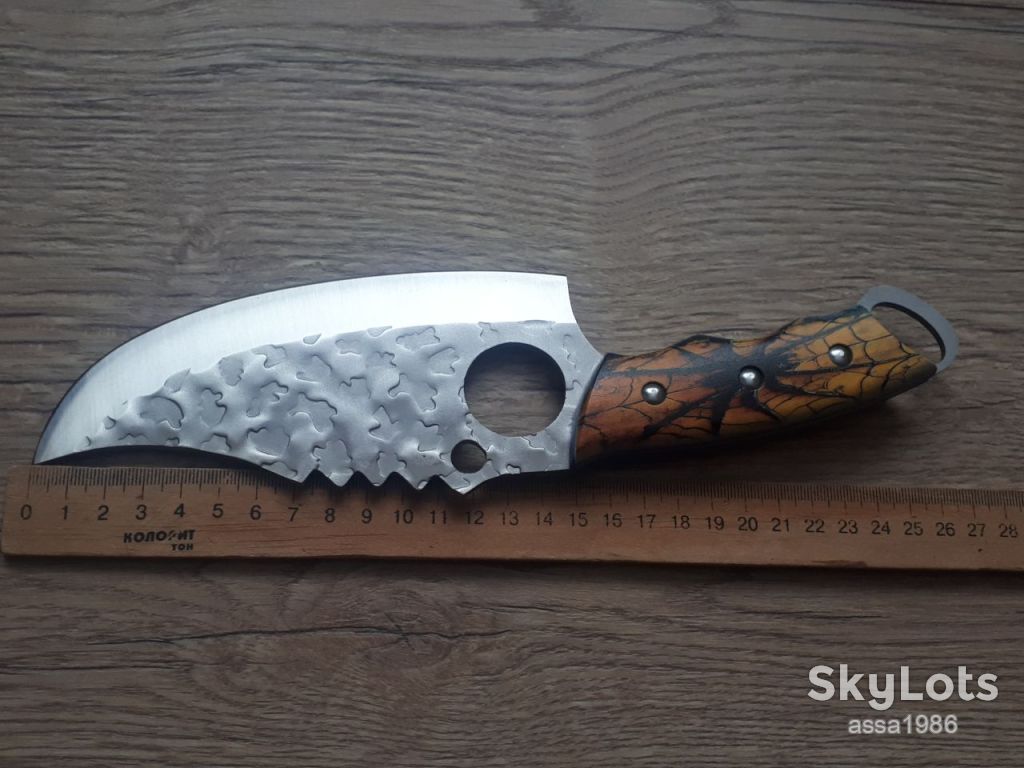 Кухонний ніж-сокира  (cleaver) Цай-дао для нарізки м'яса,овочів+чохол - фото фото фото 7