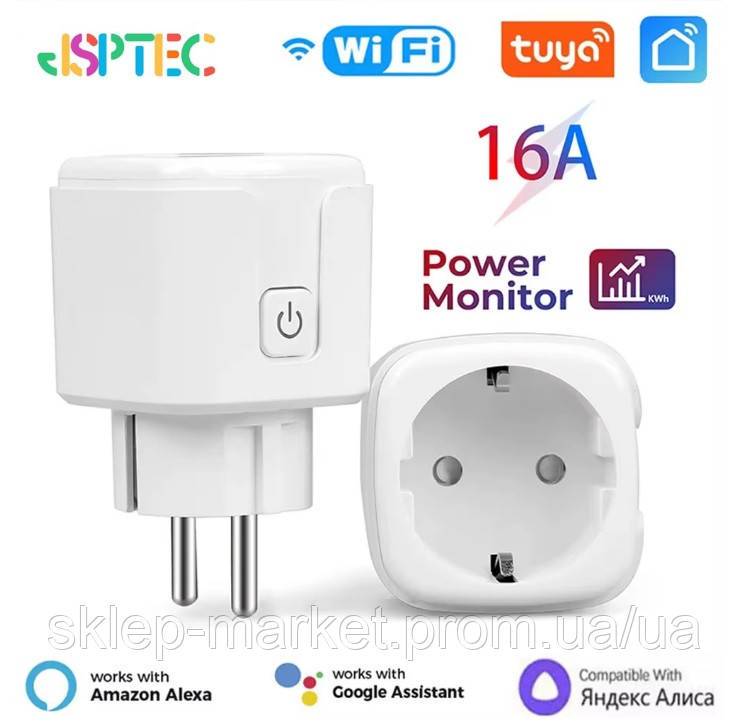 Wifi Смарт-розетка Tuya Smart Life 16A 220В євровилка біла - фото фото фото 5