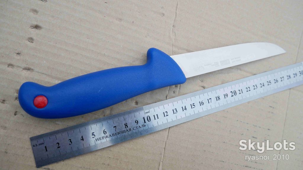 Plys TZHS901 D5, Plastic blue, 40Cr13 Satin, Kitchen Knife, Fixed - фото фото фото 8