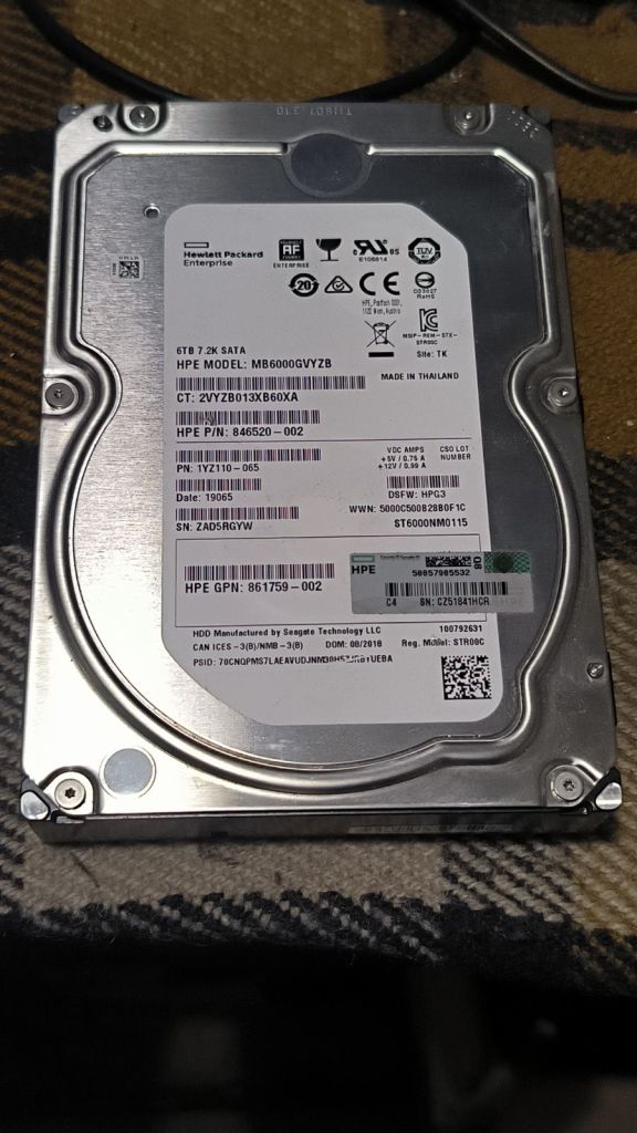 Жорсткий диск HDD Hewlett Packard Enterprise MB6000GVYZB 6TB №15 - фото фото фото 0