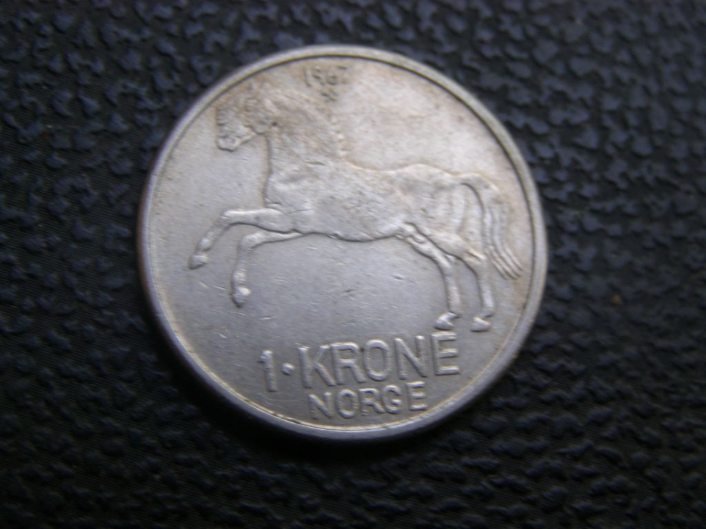 1 крона  Норвегия 1967 г - фото фото фото 0