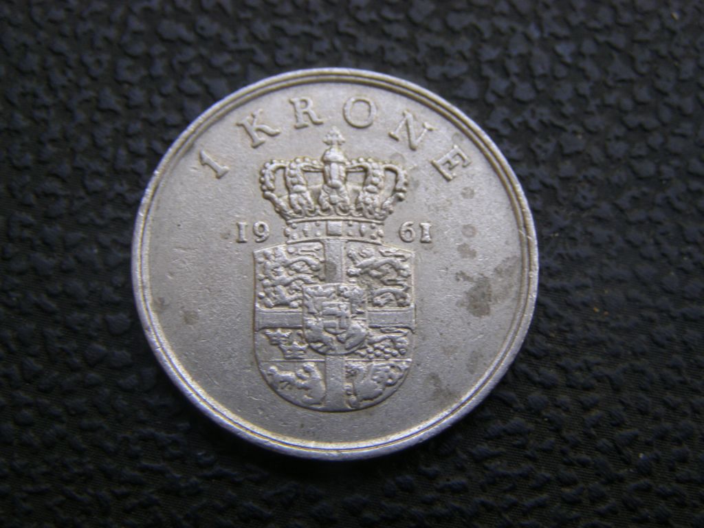 1 крона Дания 1961 г - фото фото фото 0