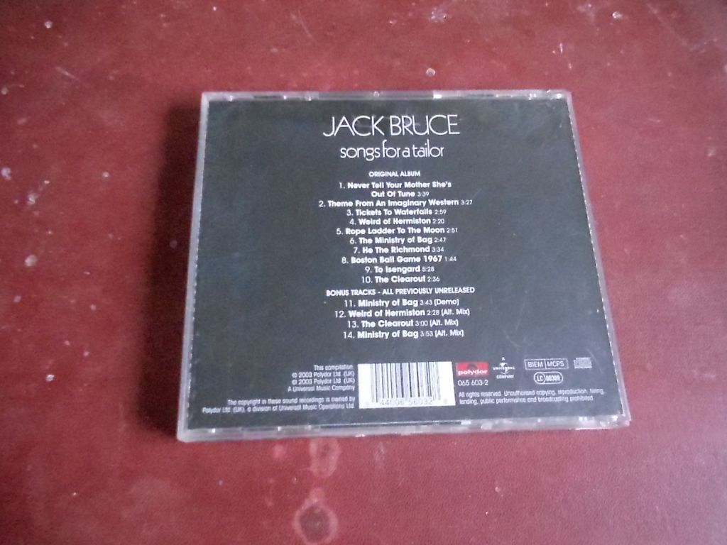 Jack Bruce Songs For A Tailor - фото фото фото 1
