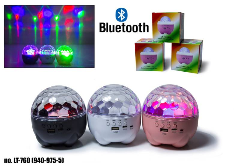 Светодиодный Диско-Шар LT-760 Bluetooth (559768650) - фото фото фото 0