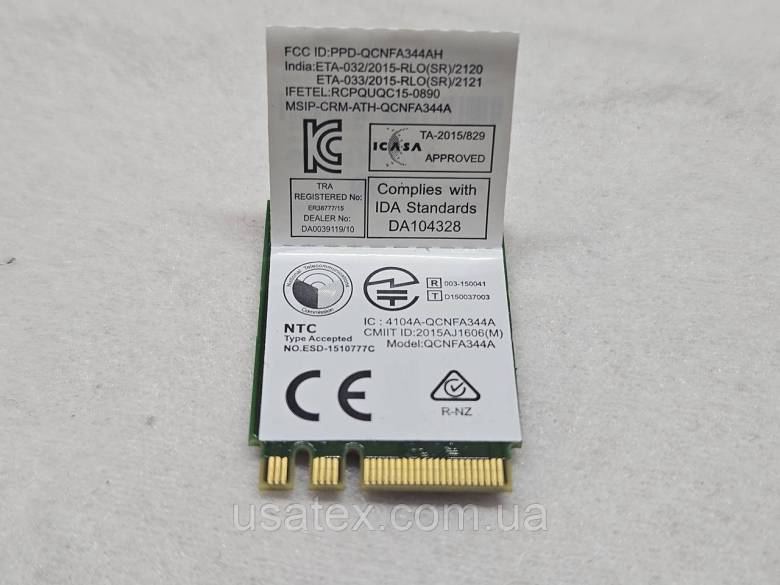 Wi-Fi Bluetooth модуль Qualcomm Atheros QCNFA344A M.2 NGFF Б/В - фото фото фото 1