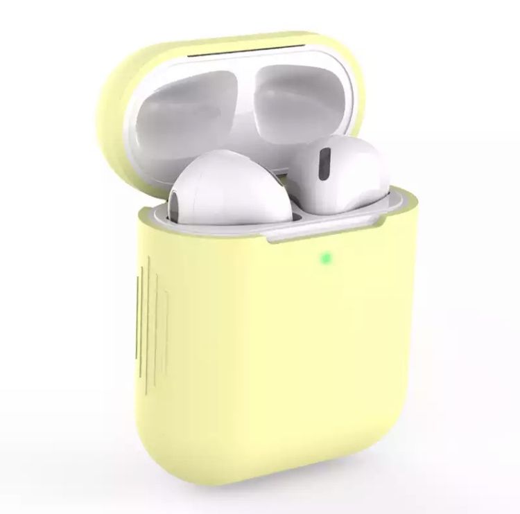 Чехол для наушников Apple Airpods 1 / 2 Желтый - фото фото фото 0