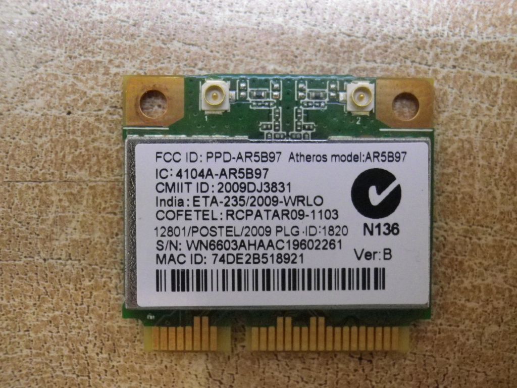 Б/У Wi-Fi модуль з ACER 5760 - фото фото фото 0