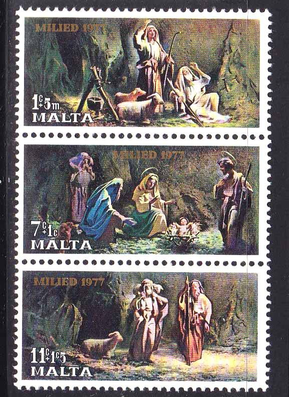 ZM  Мальта  1977 г MNH  - сцепка - фото фото фото 0