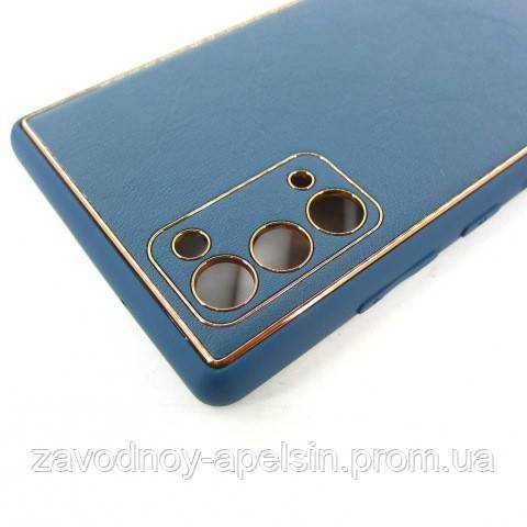 Samsung N980 Note 20 Чехол кожа Защита камеры (синий) - фото фото фото 1