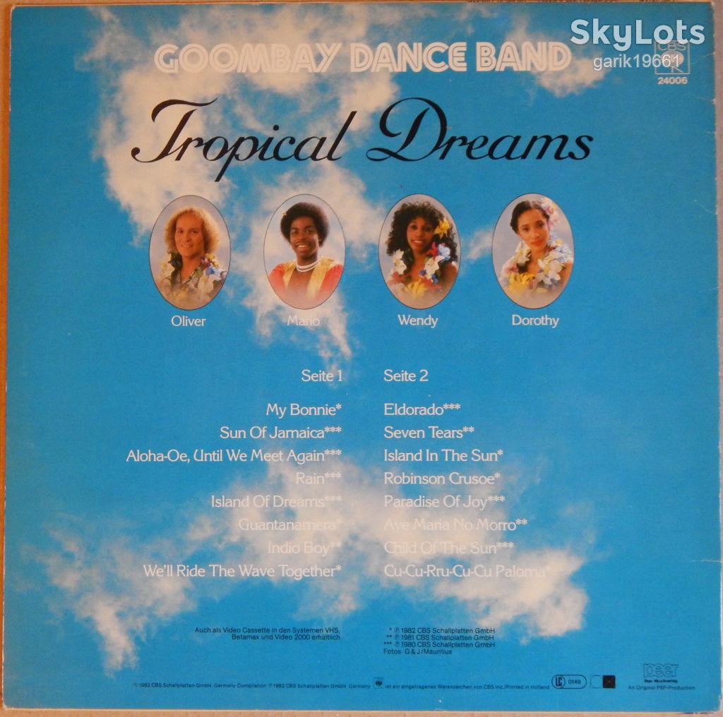 Goombay Dance Band – Tropical Dreams   (CBS – 24006, Germany) NM-/EX+ - фото фото фото 1