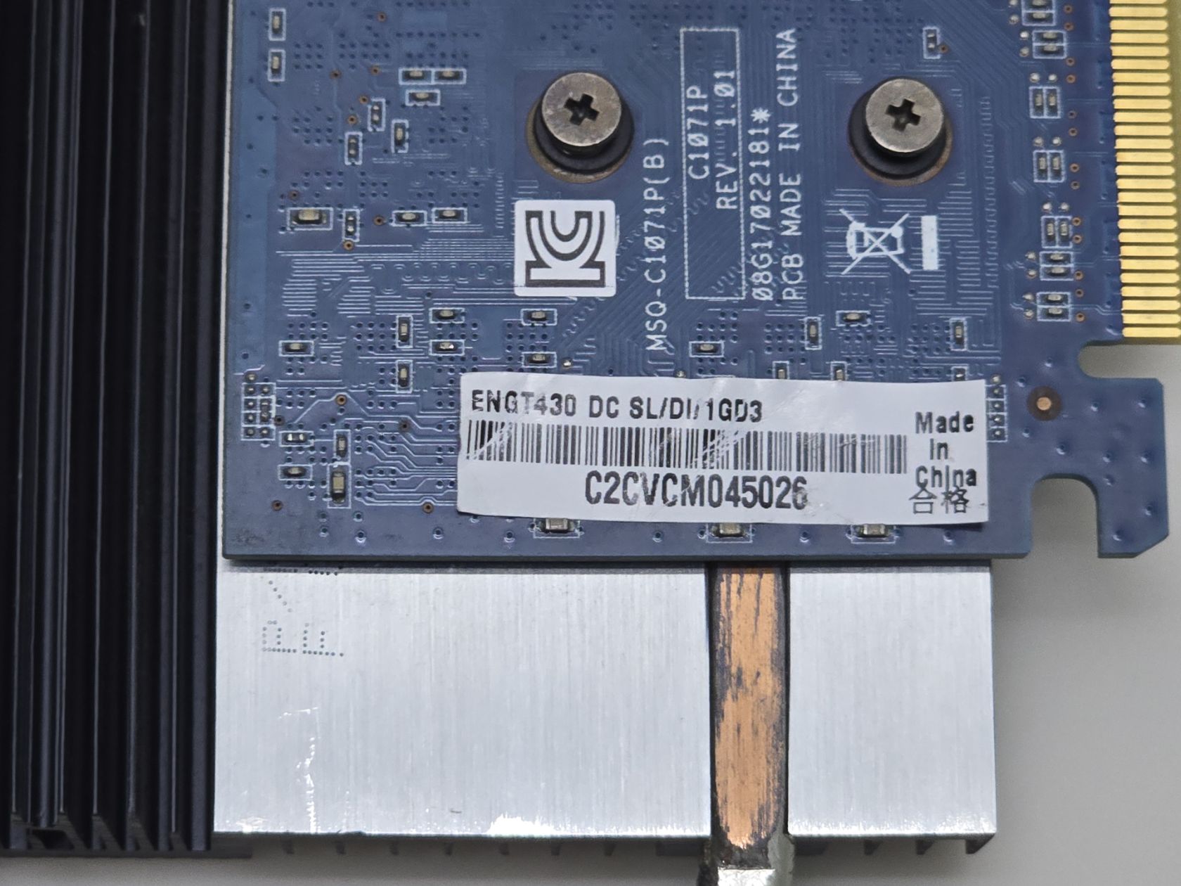 Відеокарта ASUS GeForce GT 430 1GB  (GDDR3,128 Bit,HDMI,PCI-Ex,Б/у) - фото фото фото 3
