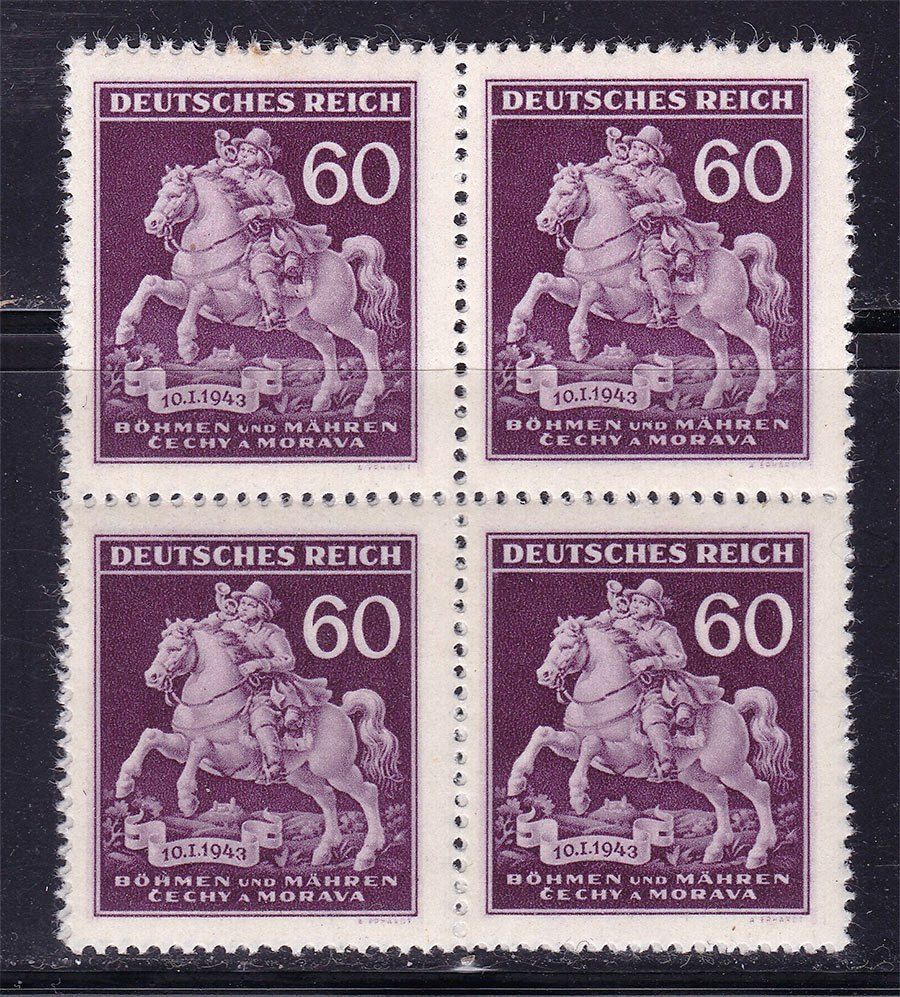 Германия   Рейх  1943 г MNH квартблок - фото фото фото 0