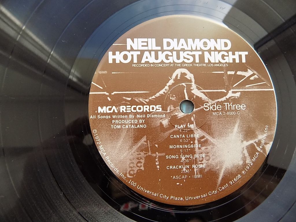 Виниловые пластинки Neil Diamond - Hot August Night Пр-во США 2 шт - фото фото фото 5