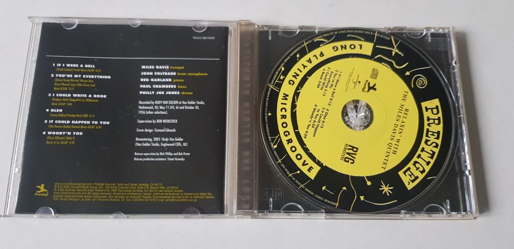 Miles Davis Relaxin' CD ліцензія - фото фото фото 2