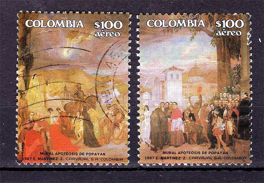 Колумбия 1987 г  -  гаш. - искусство - фото фото фото 0