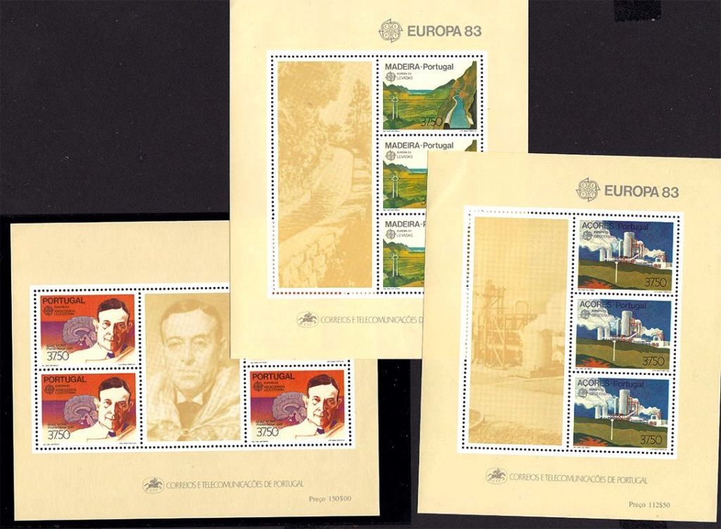 ZM Португалия 1983 г  MNH - 3 блока - - фото фото фото 0