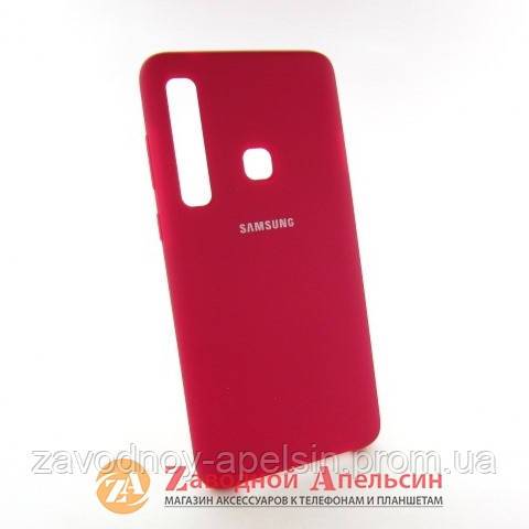 Samsung A9 2018 чехол микрофибра Silicone cover marsala - фото фото фото 0