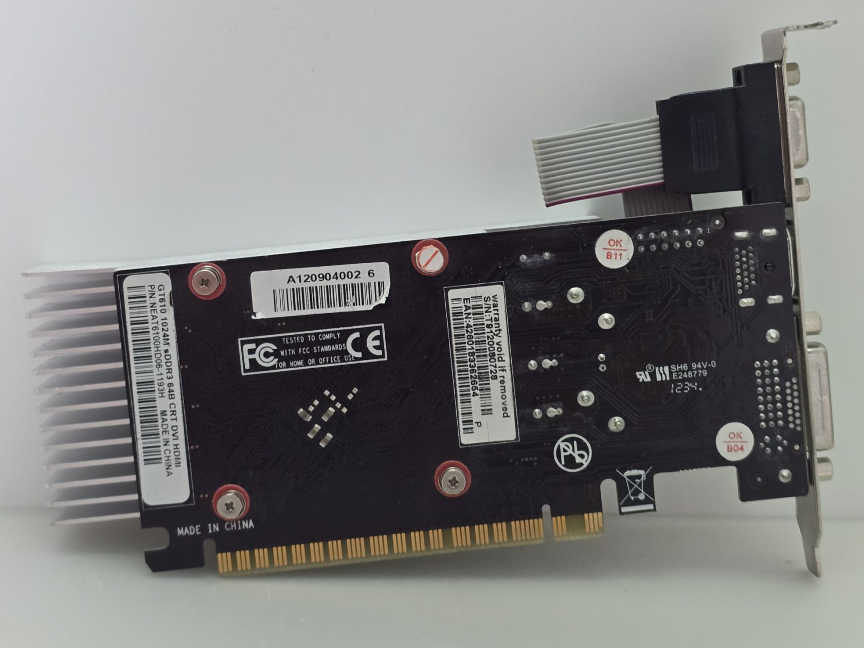 Видеокарта PALIT GeForce GT 610 1GB   (1Gb,GDDR3,64 Bit,HDMI,PCI-Ex,Б/у) - фото фото фото 1
