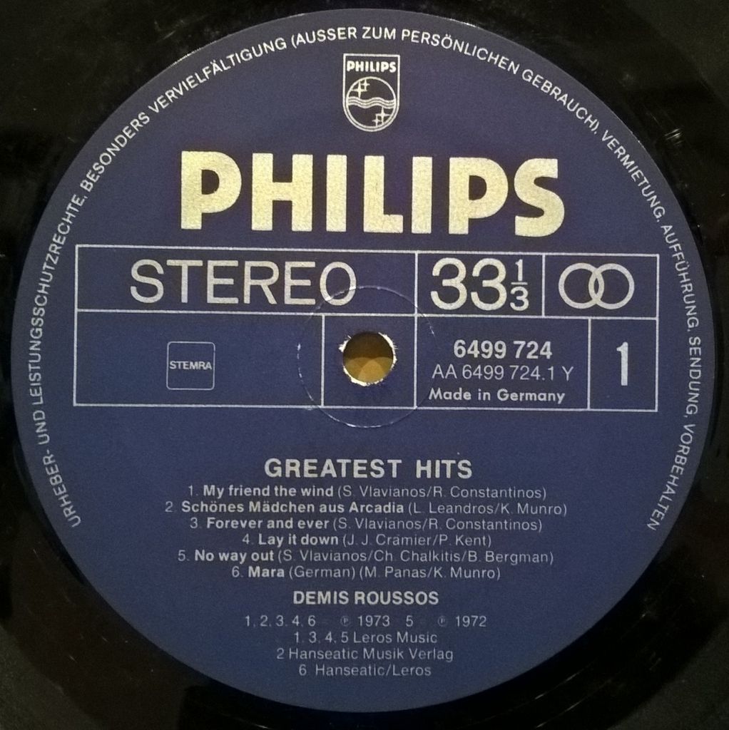 Demis Roussos - Greatest Hits - 1971-73.   (LP). 12. Vinyl. Пластинка. Holland - фото фото фото 2