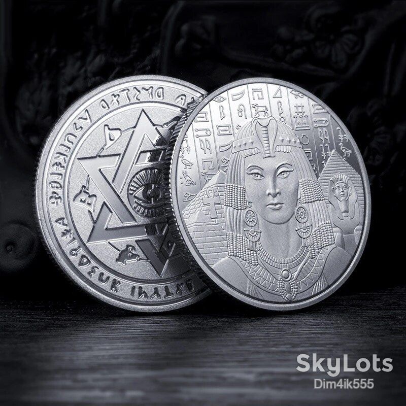 Сувенирная монета Клеопатра Silver - фото фото фото 0