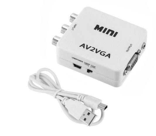AV2VGA видео конвертер AV-RCA-CVBS к VGA с 3,5 мм аудио - фото фото фото 1