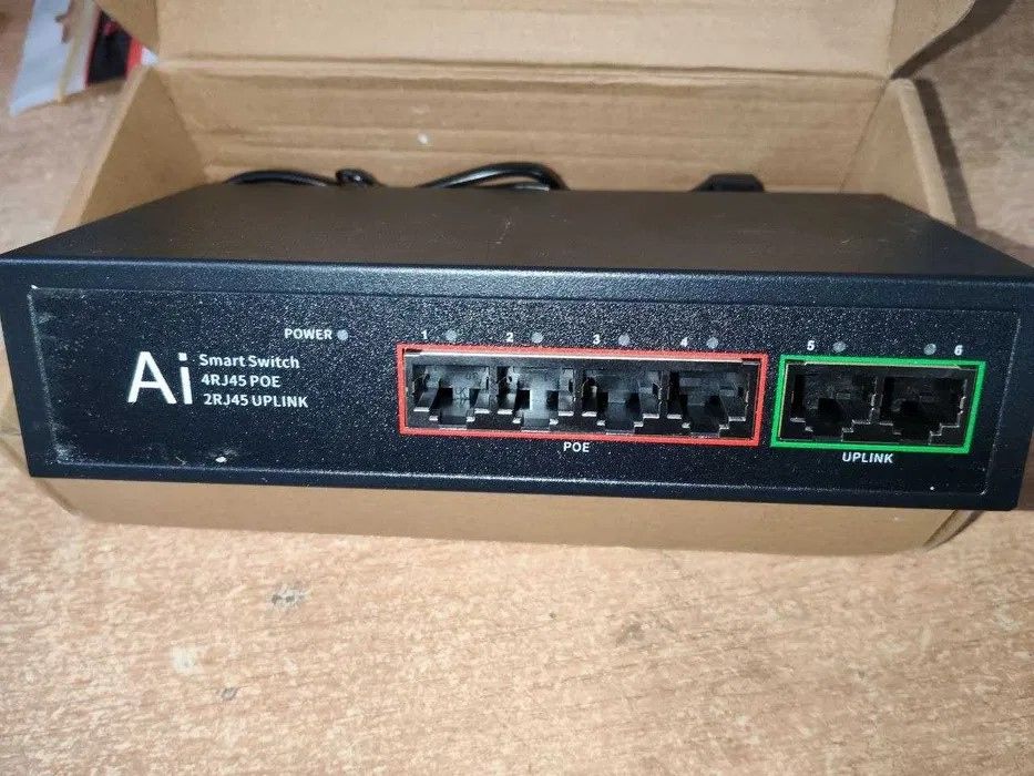 PoE Switch 52V 1006B-J 6 Port 10/100Mbps Комутатор - фото фото фото 0