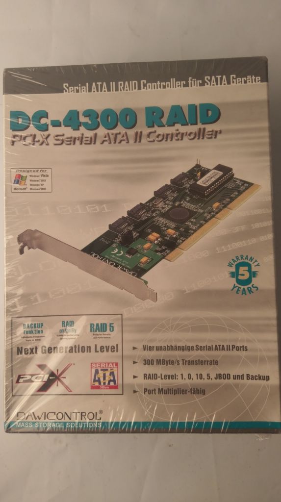 Dawicontrol DC-4300 RAID PCI-X Serial ATA II RAID 5 Controller  (новий) - фото фото фото 1