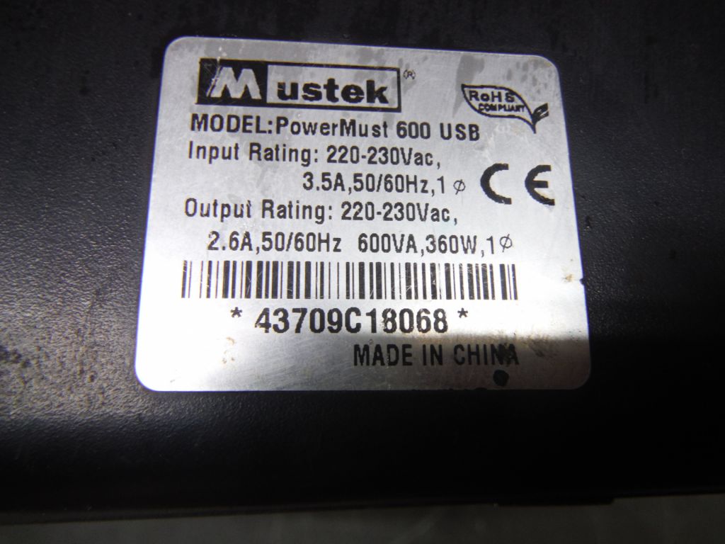 УПС MUSTEK  POWERMUST 600 /360W USB №4 - фото фото фото 2