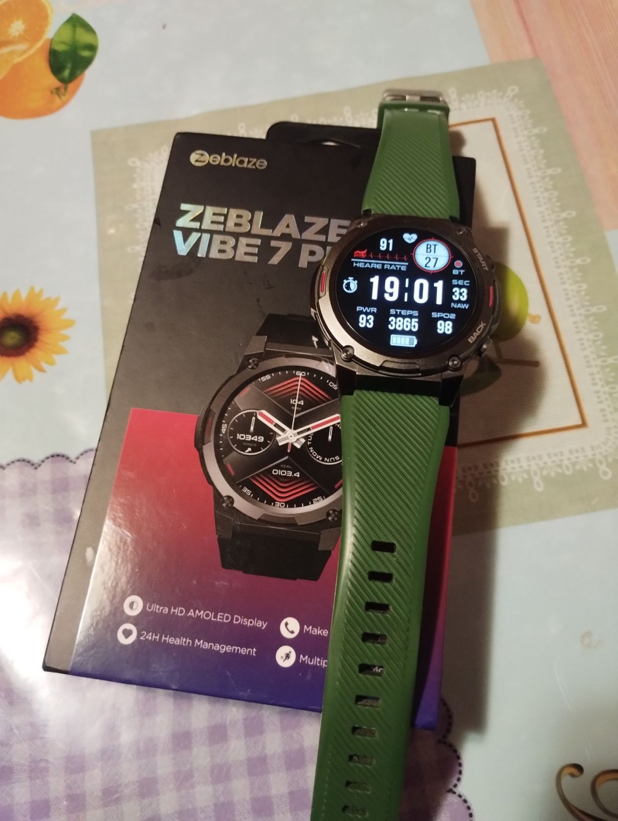 Смарт-годинник Zeblaze Vibe 7 Pro, металевий корпус  AMOLED-дисплей, вимірювання пульсу та SpO2 - фото фото фото 5