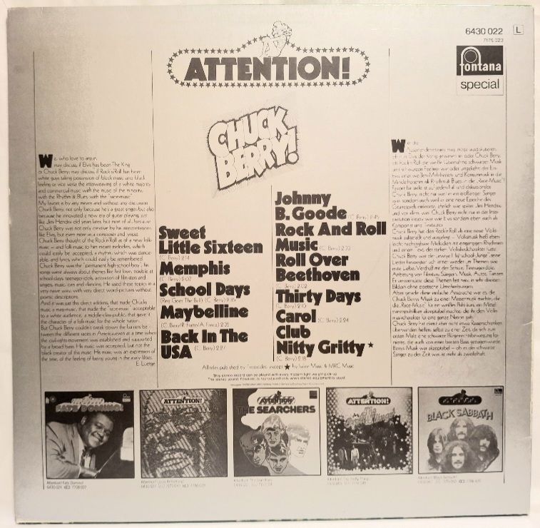 Chuck Berry - Attention! - 1957-73.  (LP). 12. Vinyl. Пластинка. Germany. - фото фото фото 1