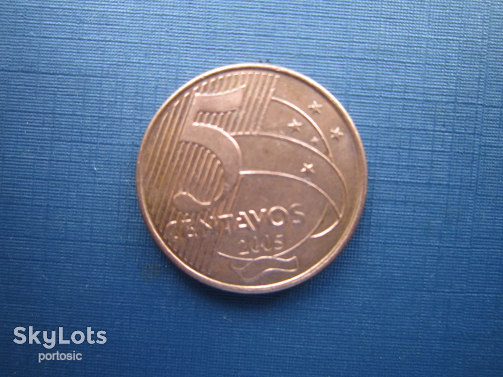 Монета 5 сентаво Бразилия 2005 фауна птица - фото фото фото 1