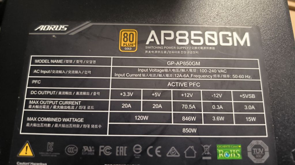 Блок живлення AORUS AP850 GM 850W - фото фото фото 4