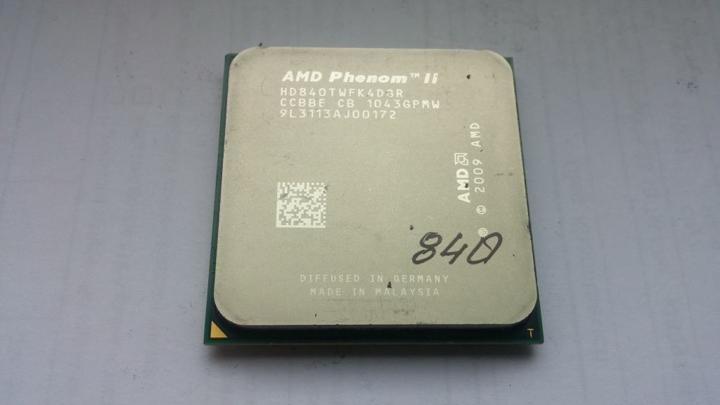 Процессор AMD Phenom II X4 840T 2.90GHz/6MB      (HD840TWFK4DGR) socket AM3 95W Вживане - фото фото фото 0