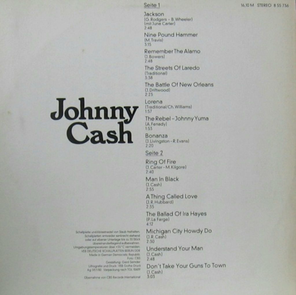 Johnny Cash - Greatest Hits - 1957-80.  (LP). 12. Vinyl. Пластинка. Germany. Amiga. - фото фото фото 1