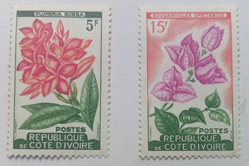 Кот д'Ивуар 1961 Цветы  (2 марки), MNH  (КЦ=2,5 евро) - фото фото фото 0