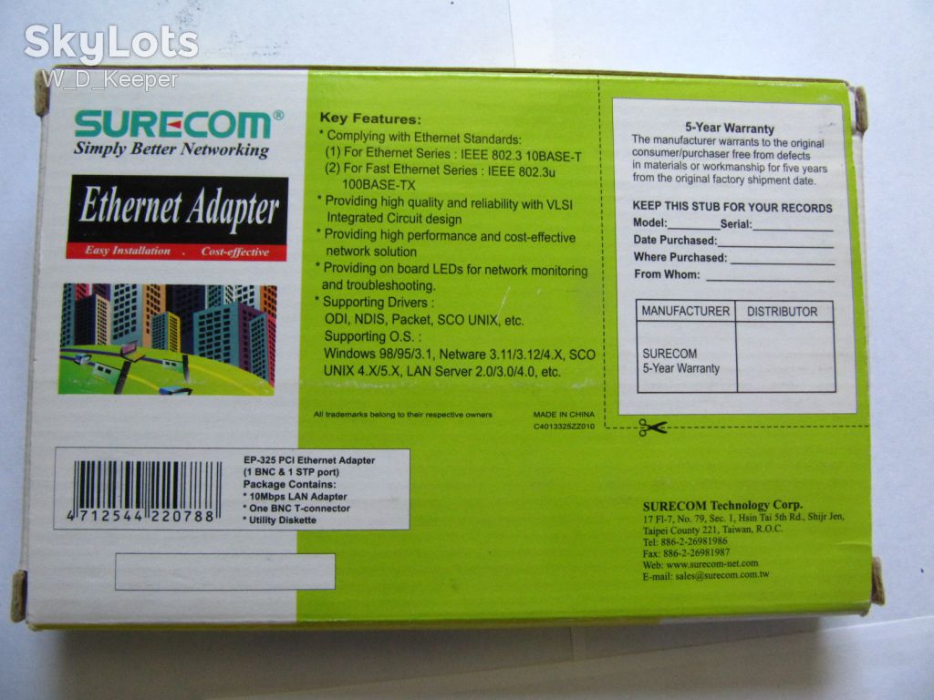 Surecom EP-325, Ethernet LAN Card, PCI - фото фото фото 4