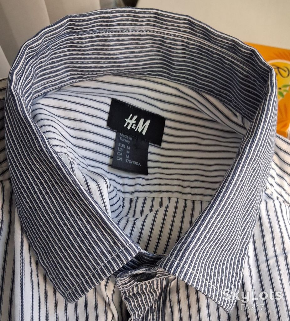 Рубашка от бренда «H&amp;M»/Швеция/М/Cotton-100%/полосочка. - фото фото фото 9