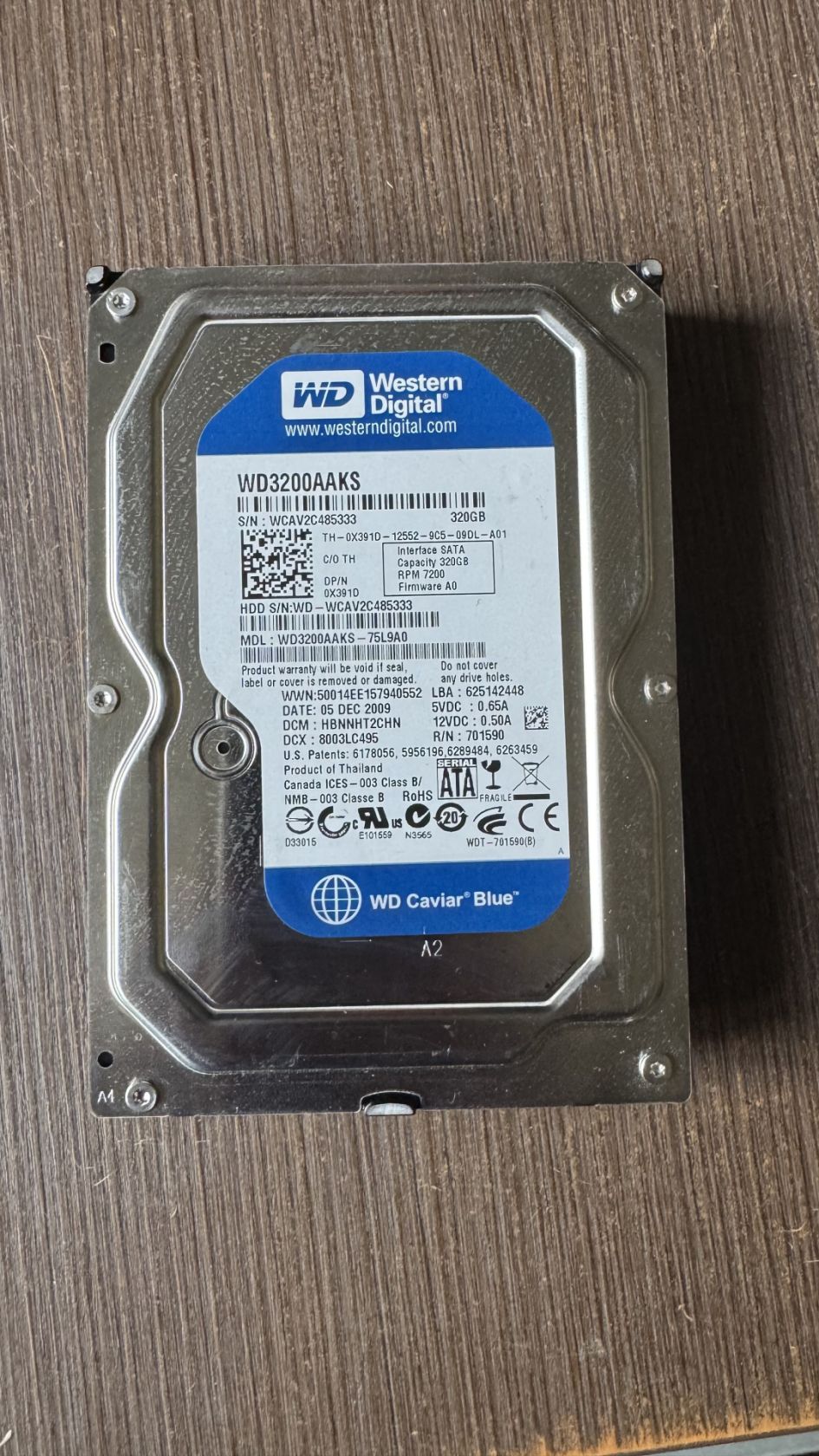 # 2 Вінчестер Жорсткий диск 3.5" WD 320 GB sata  б.в. з 1грн - фото фото фото 2