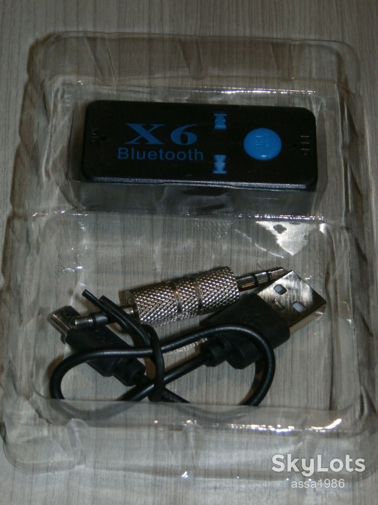 Адаптер автомобільний AUX Bluetooth X6 3.5мм Audio Stereo TF-card - фото фото фото 0