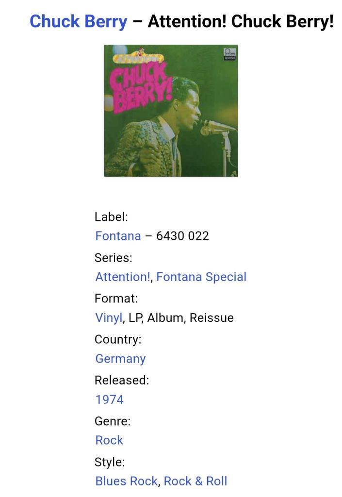 Chuck Berry - Attention! - 1957-73.  (LP). 12. Vinyl. Пластинка. Germany. - фото фото фото 4